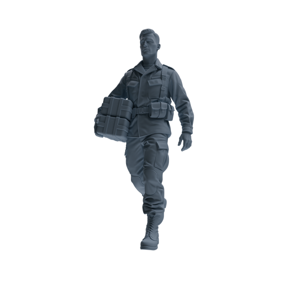 MRY-SFW SSTR179 Miniatures Soldier Model Kit Logistics Soldier Pose Modern Model 3 pcs