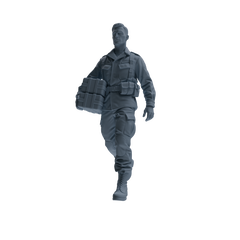 MRY-SFW SSTR179 Miniatures Soldier Model Kit Logistics Soldier Pose Modern Model 3 pcs
