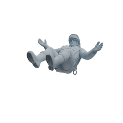 Detail view of MRY-SFW LYTR1068 Water Rescue Sitting Pose Firefighter Character Modern Model 4 pcs Model