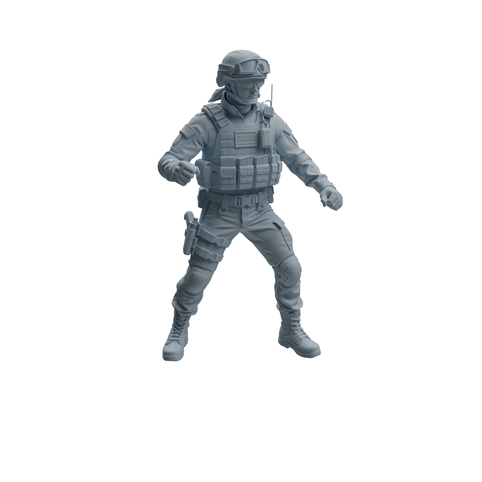 Detail view of MRY-SFW LYTR954 Tactical Gear SWAT Officer Character Modern Model 4 pcs Model