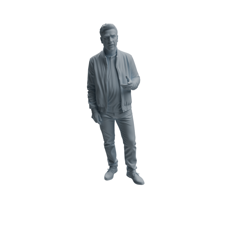 Detail view of MRY-SFW LYTR989 Business Workplace Man Character Modern Model 3 pcs Model