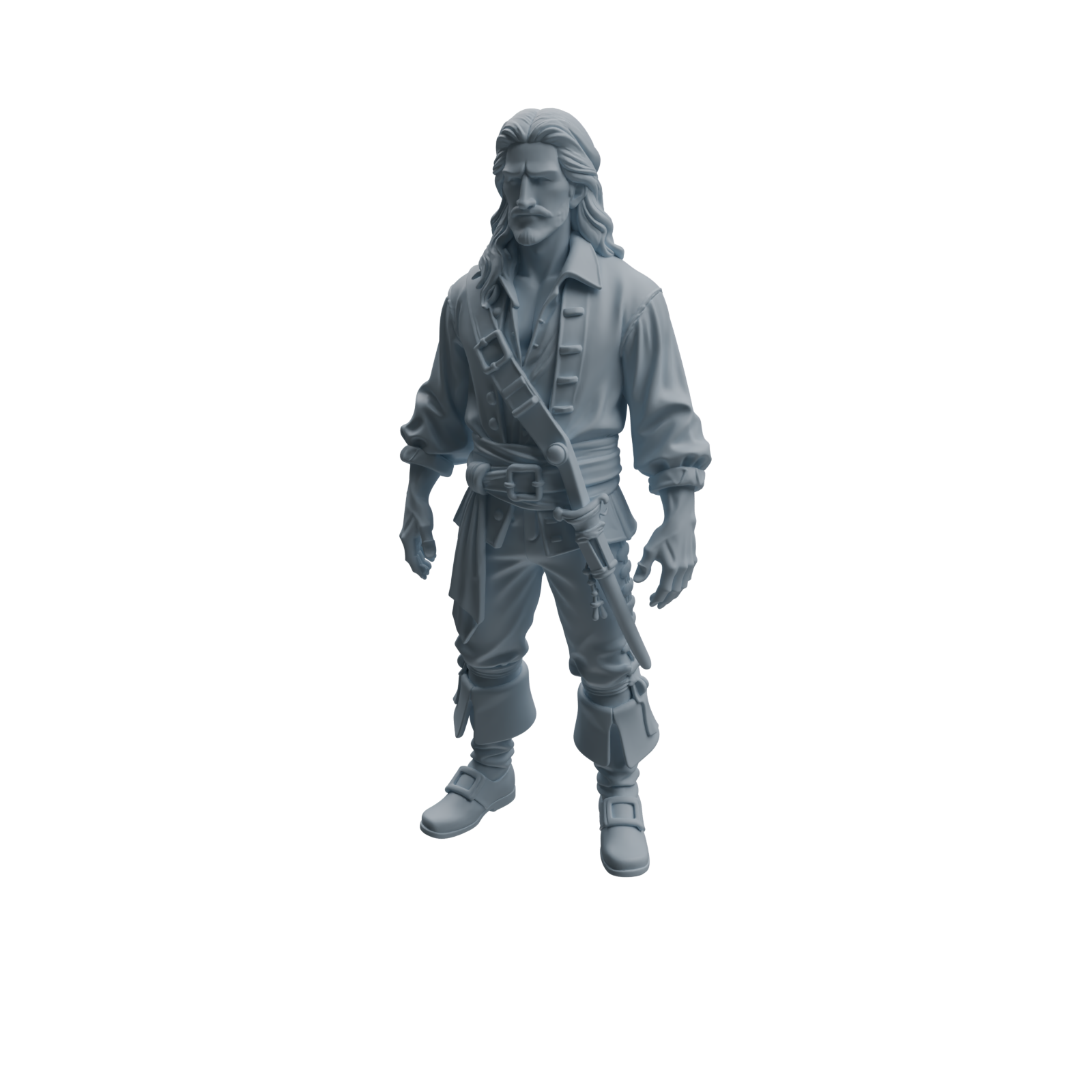Detail view of MRY-SFW LYTR1092 Realistic Pirate Character Modern Model 3 pcs Model