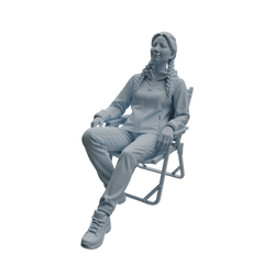 Detail view of MRY-SFW LYTR1016 Hiking Camping Female Character Modern Model 4 pcs Model