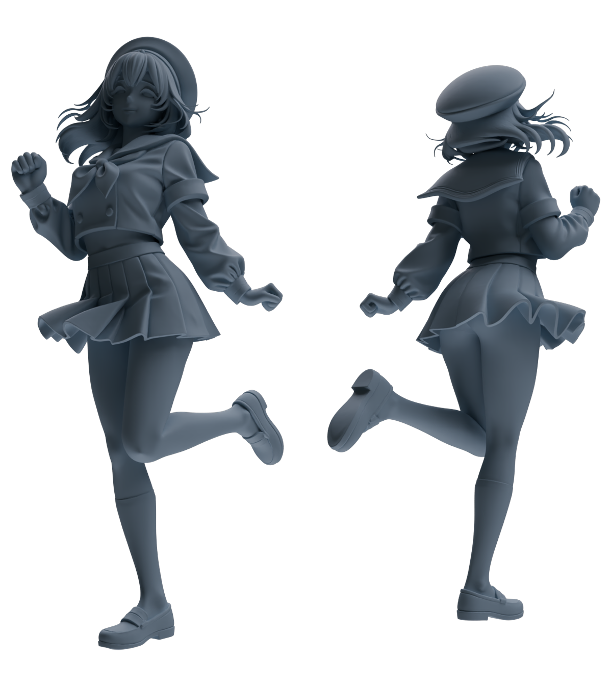 Detail view of MRY-SFW LYTR865 Cheerleader Girl Figure Modern Model 4 pcs Model