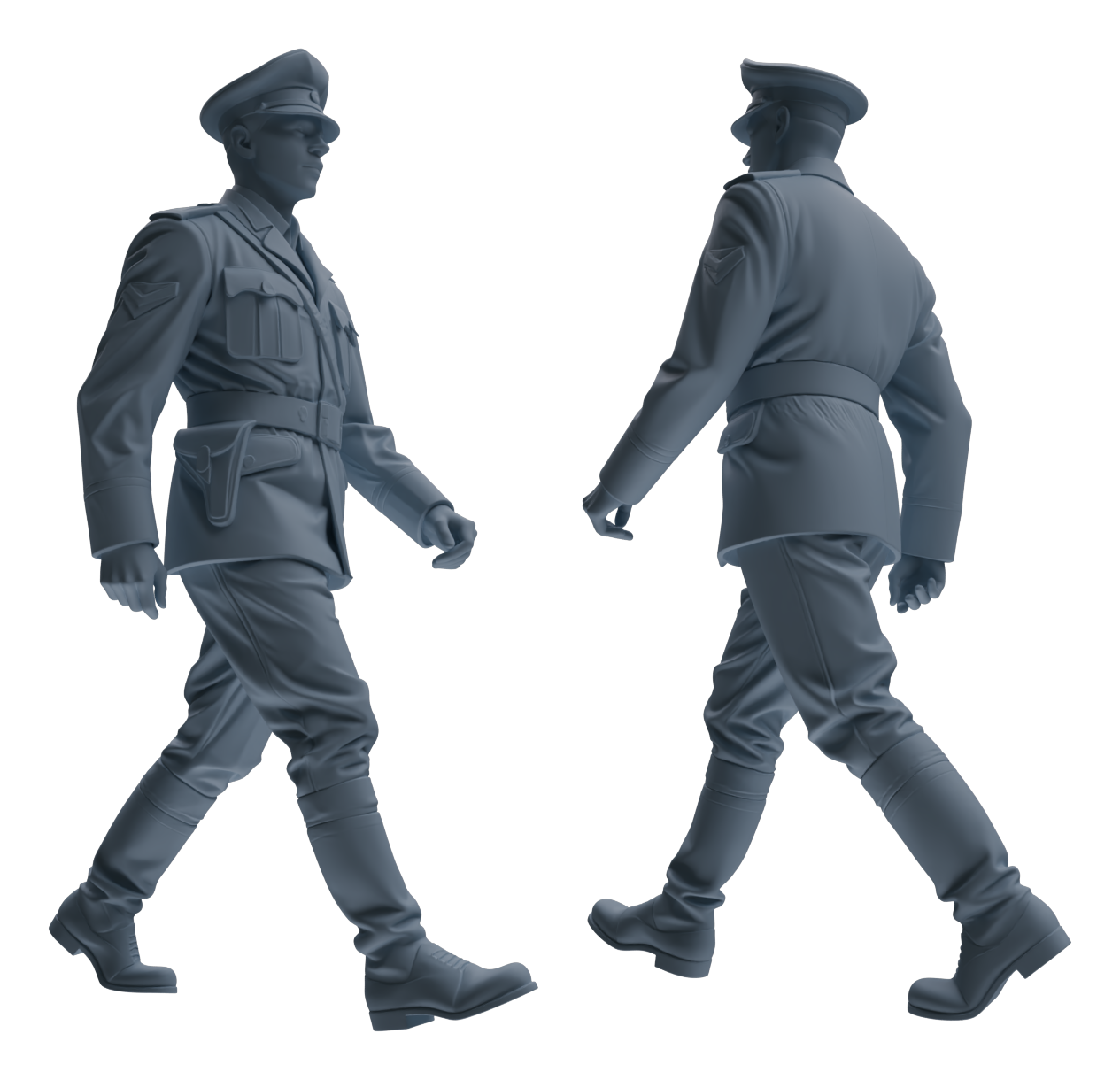 Detail view of MRY-SFW LYGR583 WWII French Army Six-Person Daily Routine Model