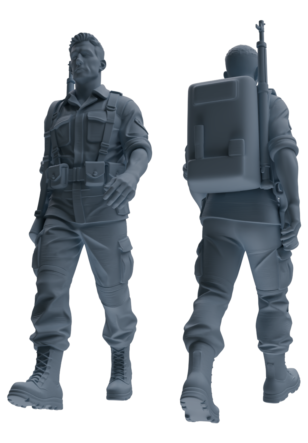 MRY-SFW SSTR178 Miniatures Soldier Model Kit Resting Soldier Pose Modern Model 6 pcs