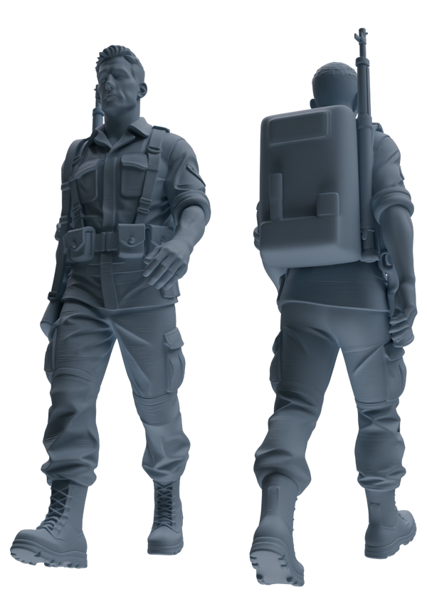 MRY-SFW SSTR178 Miniatures Soldier Model Kit Resting Soldier Pose Modern Model 6 pcs
