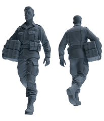 MRY-SFW SSTR179 Miniatures Soldier Model Kit Logistics Soldier Pose Modern Model 3 pcs