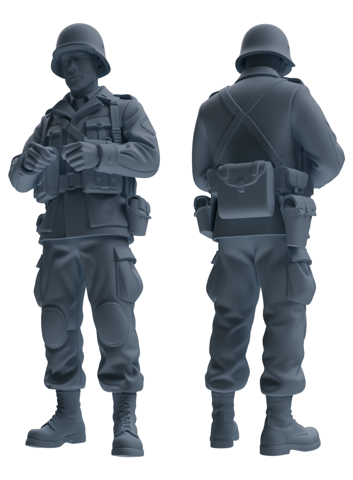 MRY-SFW SSTR190 Miniatures Soldier Model Kit Demolition Command Soldier Pose Modern Model 4 pcs