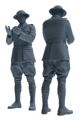 Detail view of MRY-SFW LYGR603 Historical WWII British Army Six-Person Dancing Group Model