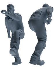 Detail view of MRY-SFW LYGR688 Modern U.S. Military Six-Person Crawling Group Model