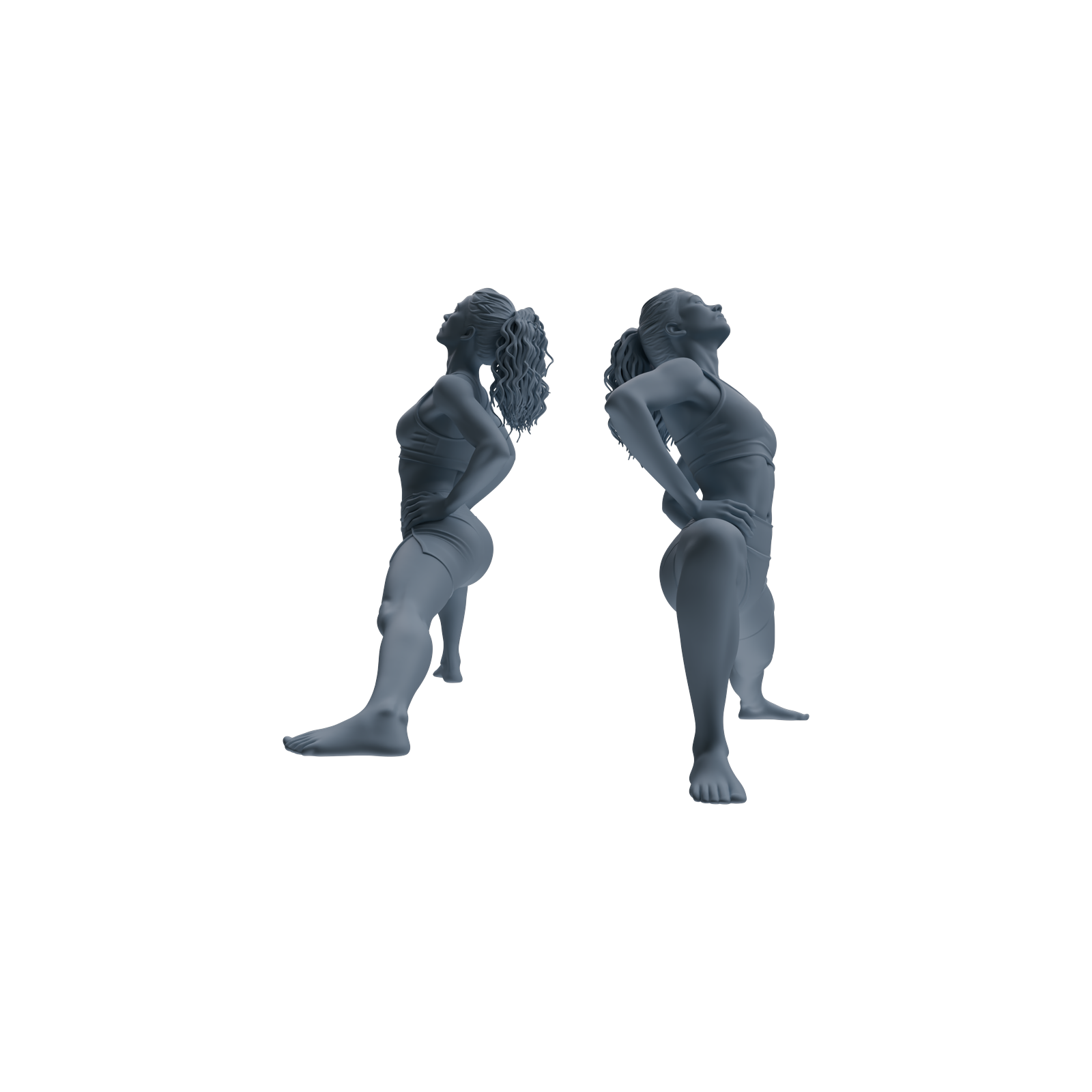 Detail view of MRY-SFW LYTR810 Female Yoga Figure Modern Model 5 pcs Miniature Car Diorama Figures Scene Props Accessories Resin Model
