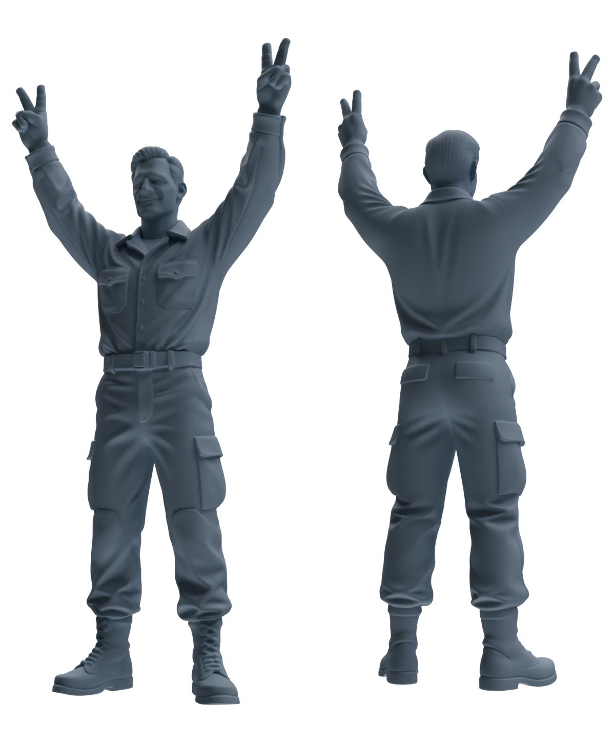 MRY-SFW SSTR187 Miniatures Soldier Model Kit Signal Command Soldier Pose Modern Model 4 pcs