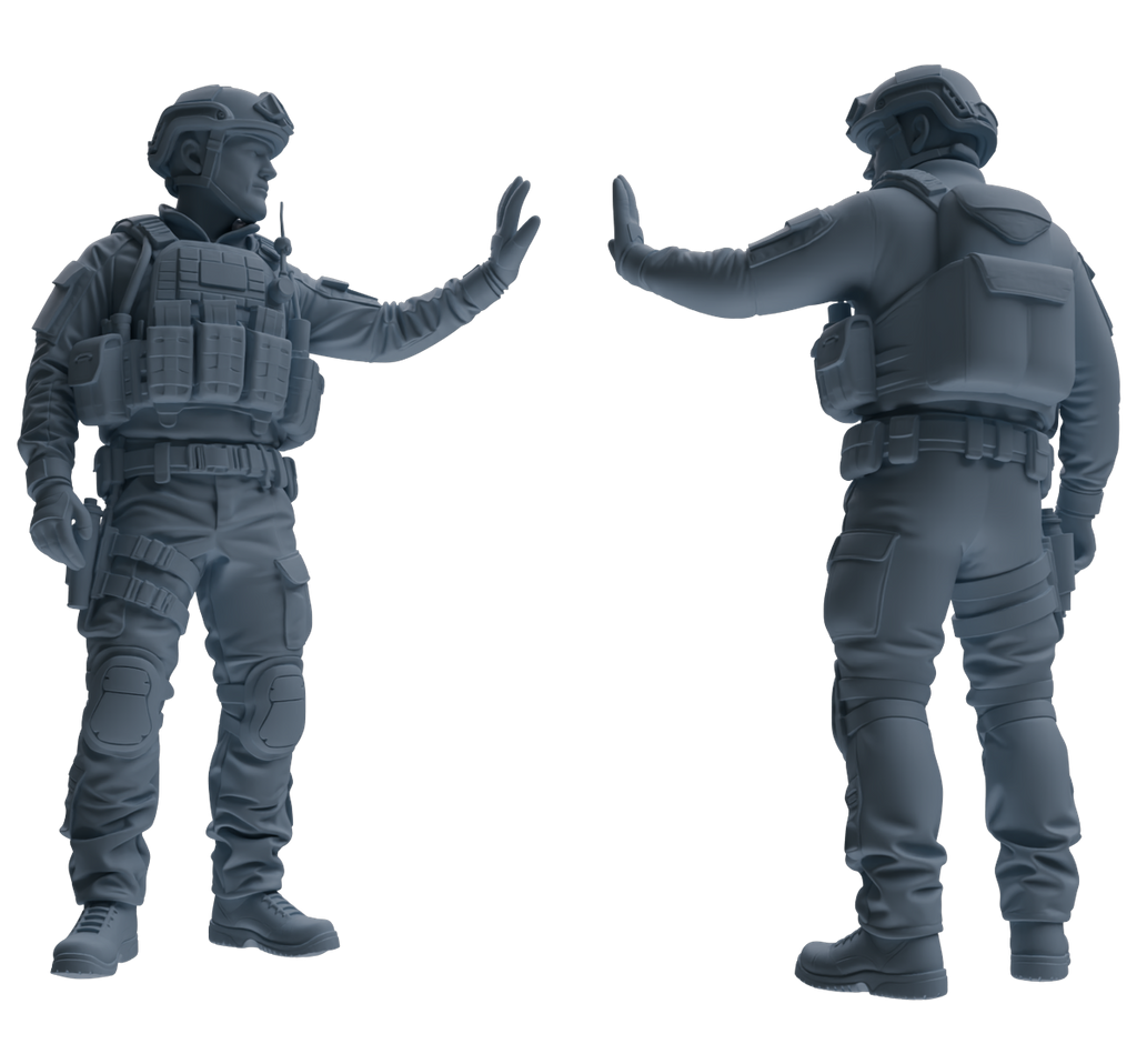 MRY-SFW SSTR183 Miniatures Soldier Model Kit Special Forces Soldier Pose Modern Model 3 pcs