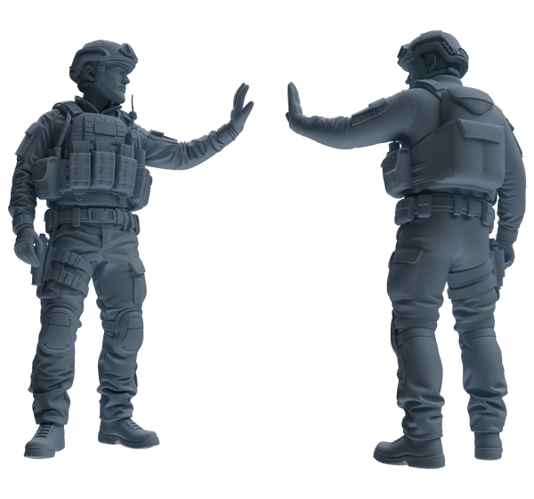 MRY-SFW SSTR183 Miniatures Soldier Model Kit Special Forces Soldier Pose Modern Model 3 pcs