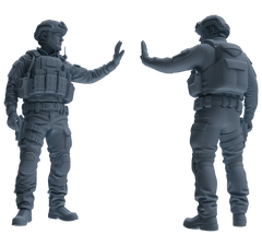 MRY-SFW SSTR183 Miniatures Soldier Model Kit Special Forces Soldier Pose Modern Model 3 pcs