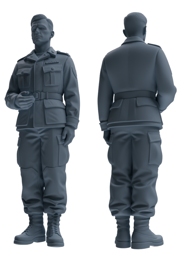 MRY-SFW SSTR210 Miniatures Soldier Model Kit WWII Soldier Organizing Gear Pose Modern Model 4 pcs