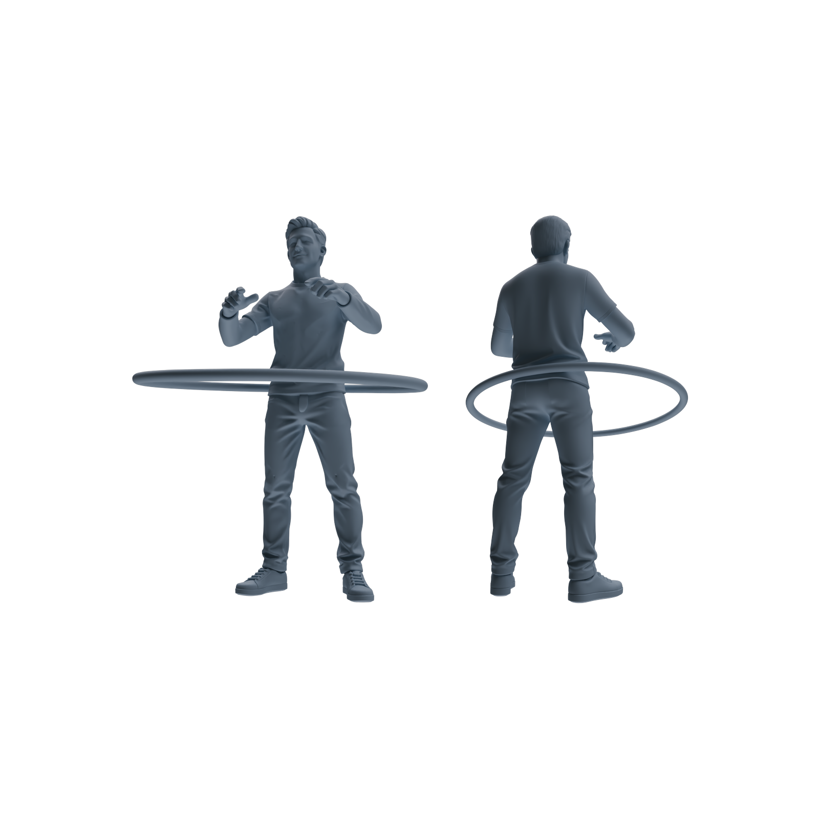 Detail view of MRY-SFW LYTR791 Hula Hoop Figure Modern Model 3 pcsMiniature Car Diorama Figures Scene Props Accessories Resin Model