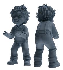 Detail view of MRY-SFW LYTR920 Cartoon Farm Boy Multi-pose Modern Model 3 pcs Model