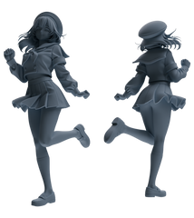 Detail view of MRY-SFW LYTR885 College Style Sailor Uniform Girl Figure Modern Model 3 pcs Model