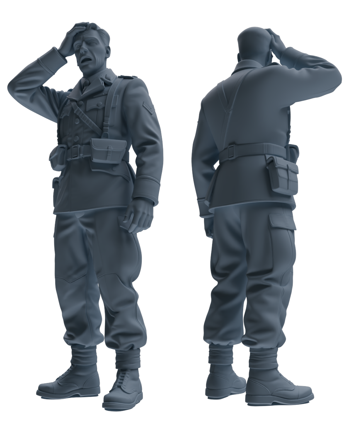 MRY-SFW SSTR194 Miniatures Soldier Model Kit Combat Command Soldier Pose Modern Model 3 pcs