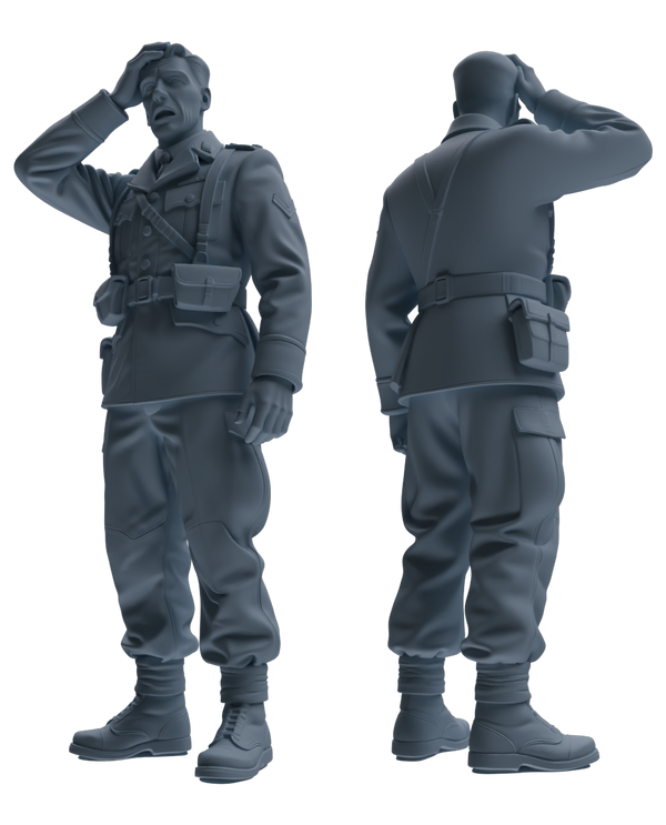 MRY-SFW SSTR194 Miniatures Soldier Model Kit Combat Command Soldier Pose Modern Model 3 pcs