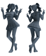 Detail view of MRY-SFW LYTR866 Vibrant Cheerleader Character Modern Model 4 pcs Model