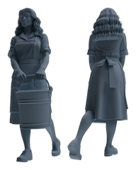 Detail view of MRY-SFW LYTR901 Farm Woman with Bucket Modern Model 4 pcs Model