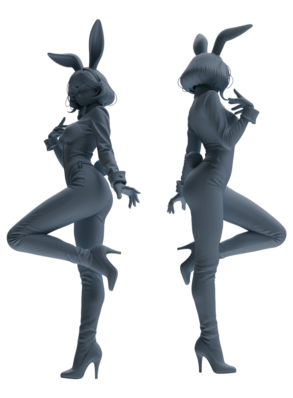 Detail view of MRY-SFW LYTR887 Bunny Girl Figure Modern Model 4 pcs Model