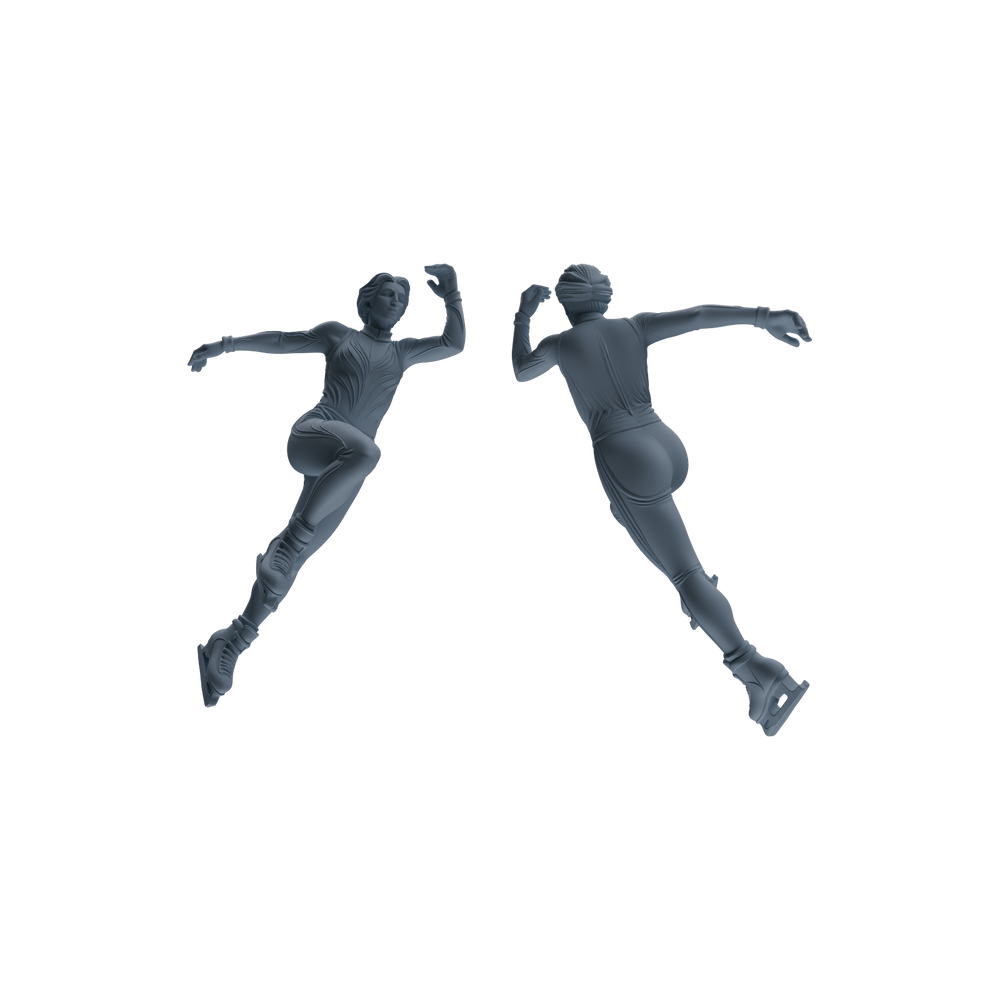 Detail view of MRY-SFW LYTR801 Figure Skating Figure Modern Model 6 pcs Miniature Car Diorama Figures Scene Props Accessories Resin Model