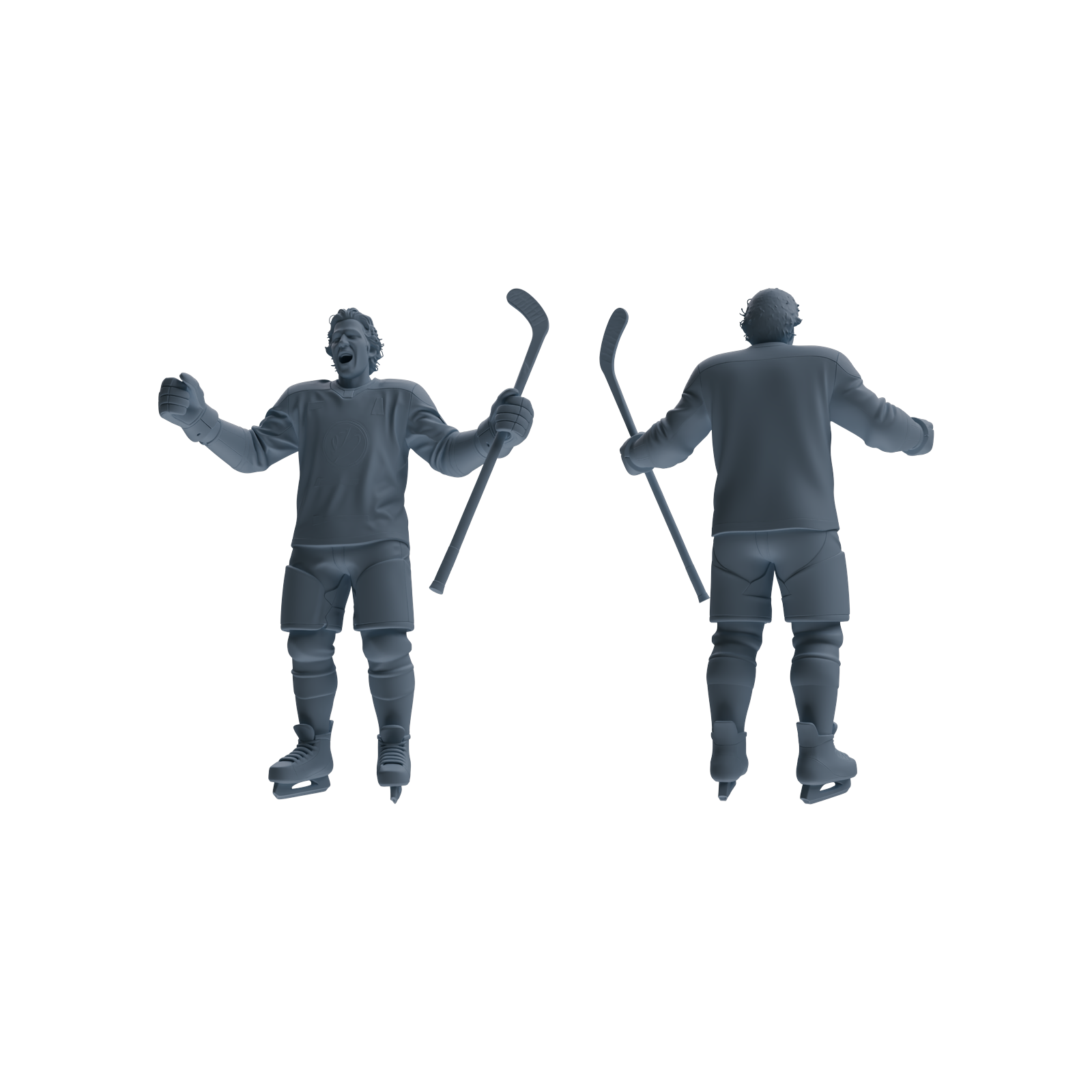 Detail view of MRY-SFW LYTR794 Hockey Figure Modern Model 3 pcs Miniature Car Diorama Figures Scene Props Accessories Resin Model