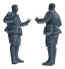 Detail view of MRY-SFW LYGR607 Historical People's Liberation Army Six-Person Daily Routine 2 Model