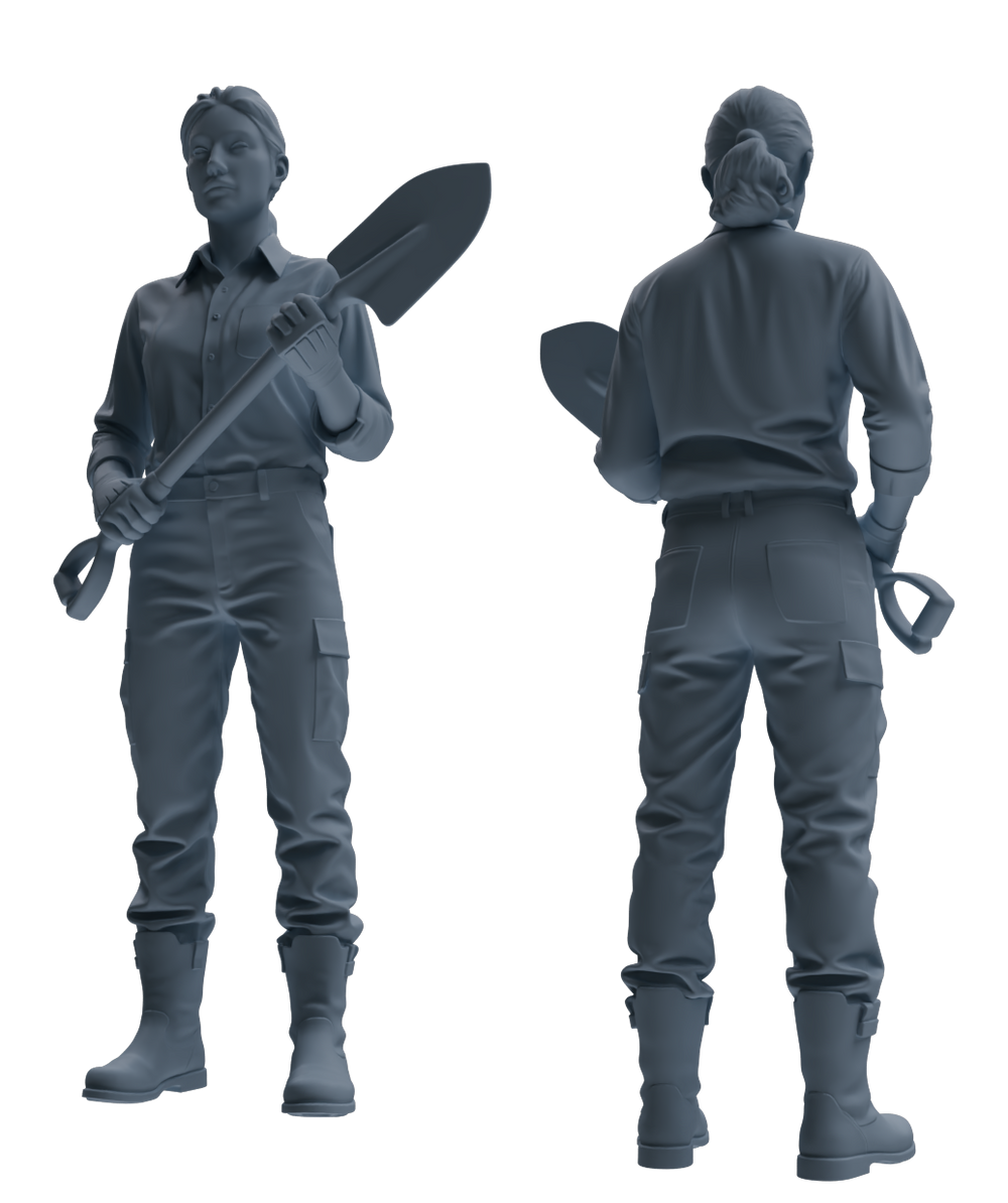 Detail view of MRY-SFW LYTR921 Gardening Woman Multi-pose Modern Model 4 pcs Model
