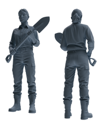 Detail view of MRY-SFW LYTR921 Gardening Woman Multi-pose Modern Model 4 pcs Model