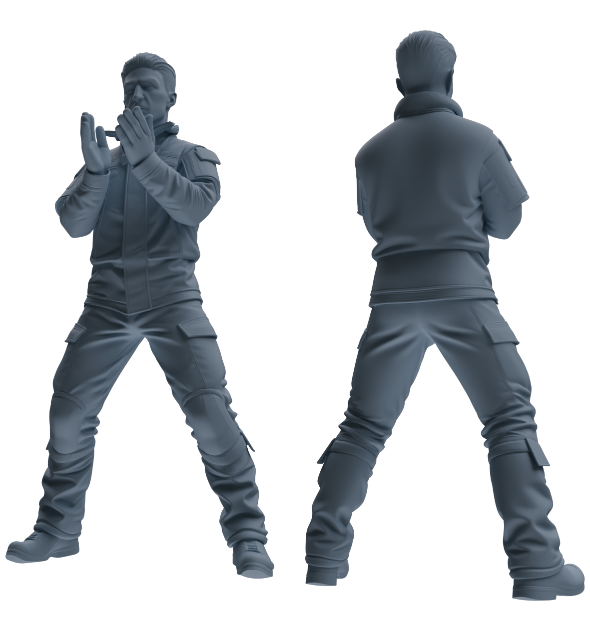 Detail view of MRY-SFW LYGR697 Modern U.S. Military Six-Person Entertainment Group Model