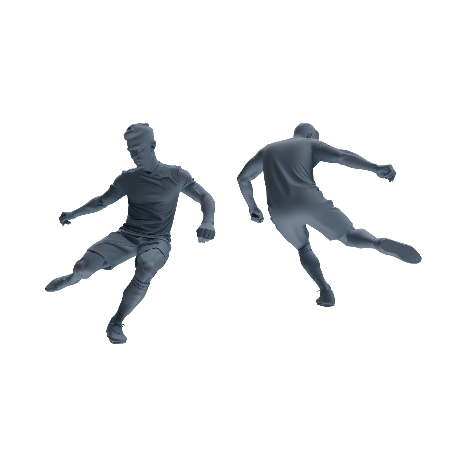 Detail view of MRY-SFW LYTR812 Male Soccer Player Figure Modern Model 6 pcs Miniature Car Diorama Figures Scene Props Accessories Resin Model
