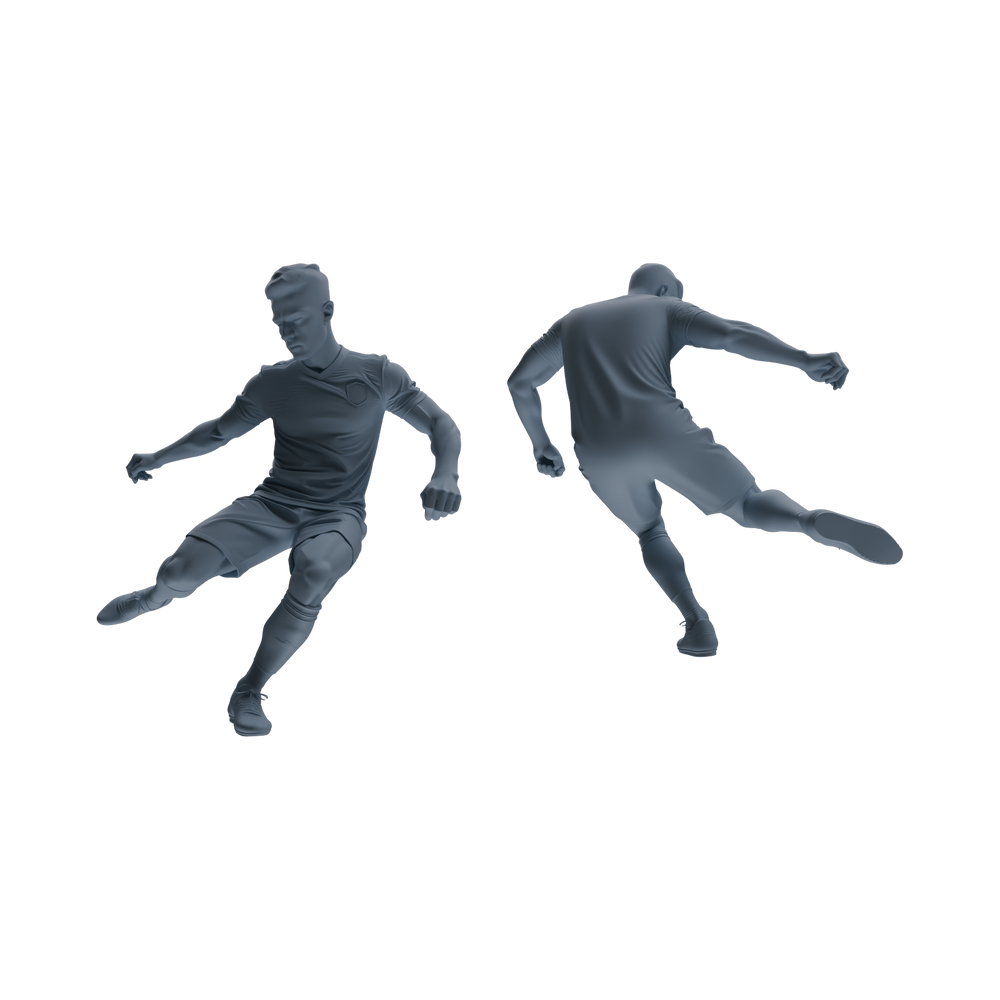 Detail view of MRY-SFW LYTR812 Male Soccer Player Figure Modern Model 6 pcs Miniature Car Diorama Figures Scene Props Accessories Resin Model