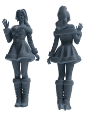 Detail view of MRY-SFW LYTR880 Christmas Themed Girl Figure Modern Model 4 pcs Model
