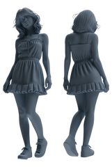 Detail view of MRY-SFW LYTR852 Casual Girl Figure Modern Model 3 pcs Miniature Car Diorama Figures Scene Props Accessories Resin Model