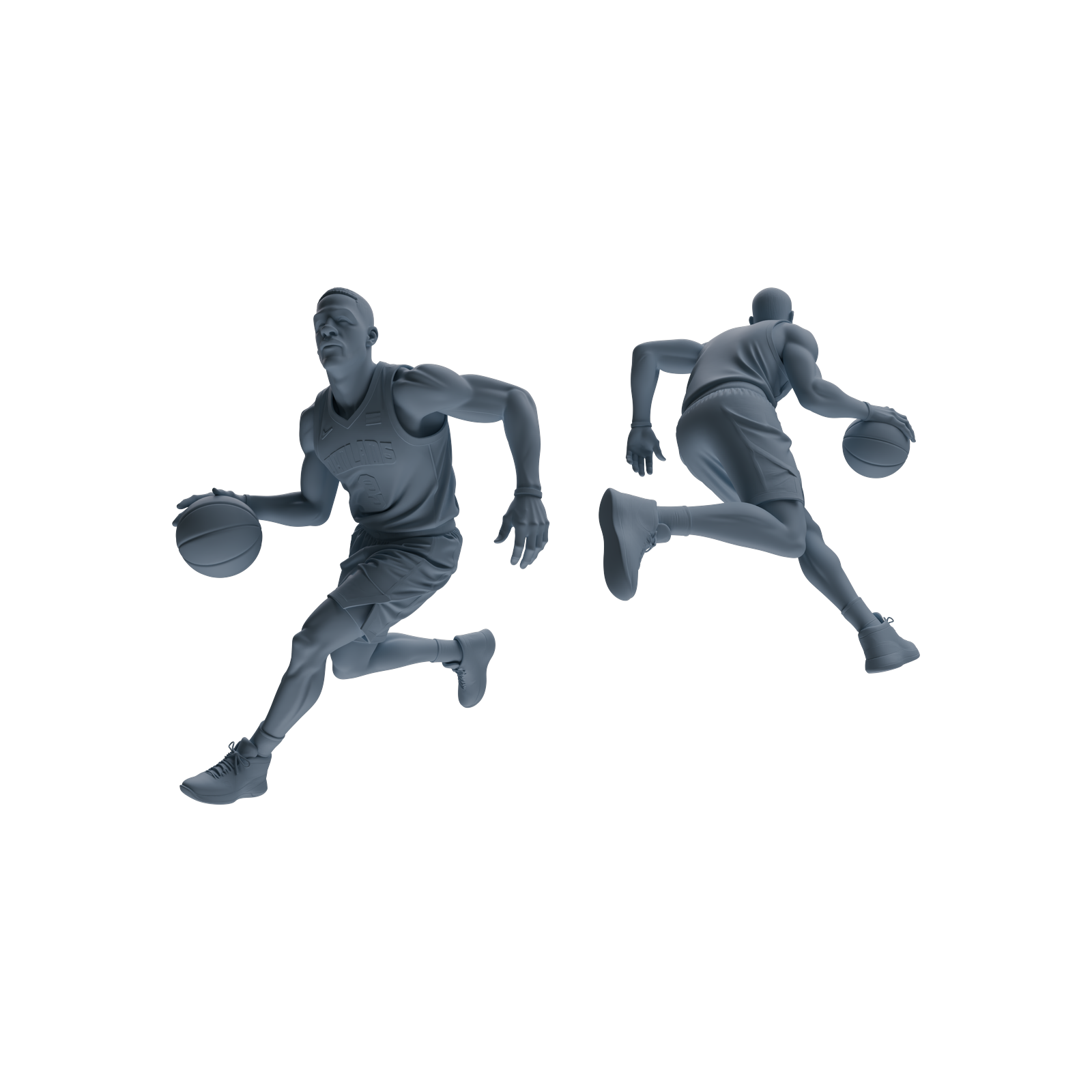 Detail view of MRY-SFW LYTR804 Basketball Player Figure Modern Model 5 pcs Miniature Car Diorama Figures Scene Props Accessories Resin Model
