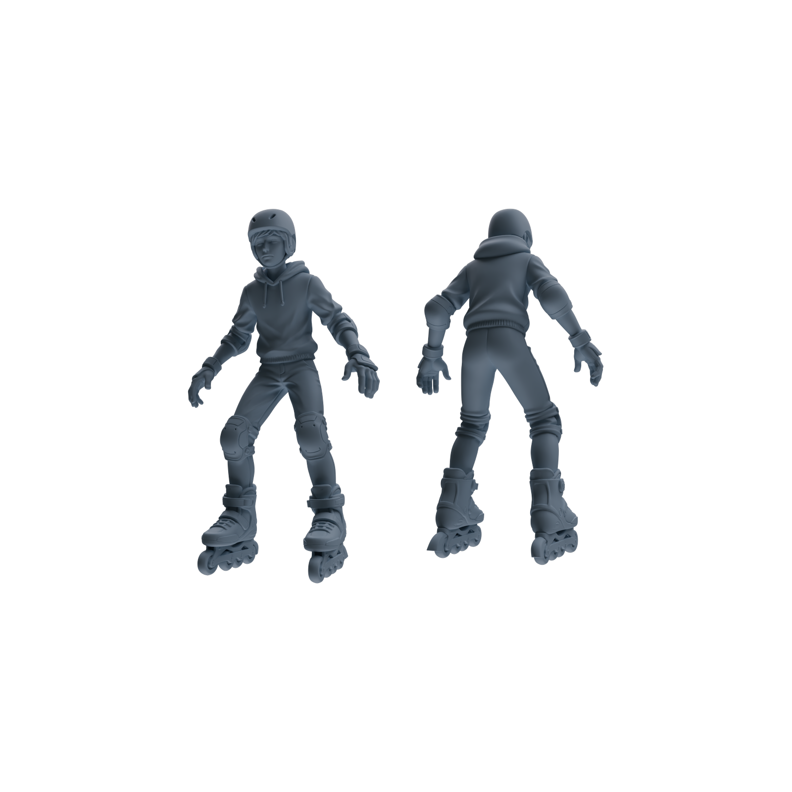 Detail view of MRY-SFW LYTR799 Roller Skating Figure Modern Model 5 pcs Miniature Car Diorama Figures Scene Props Accessories Resin Model
