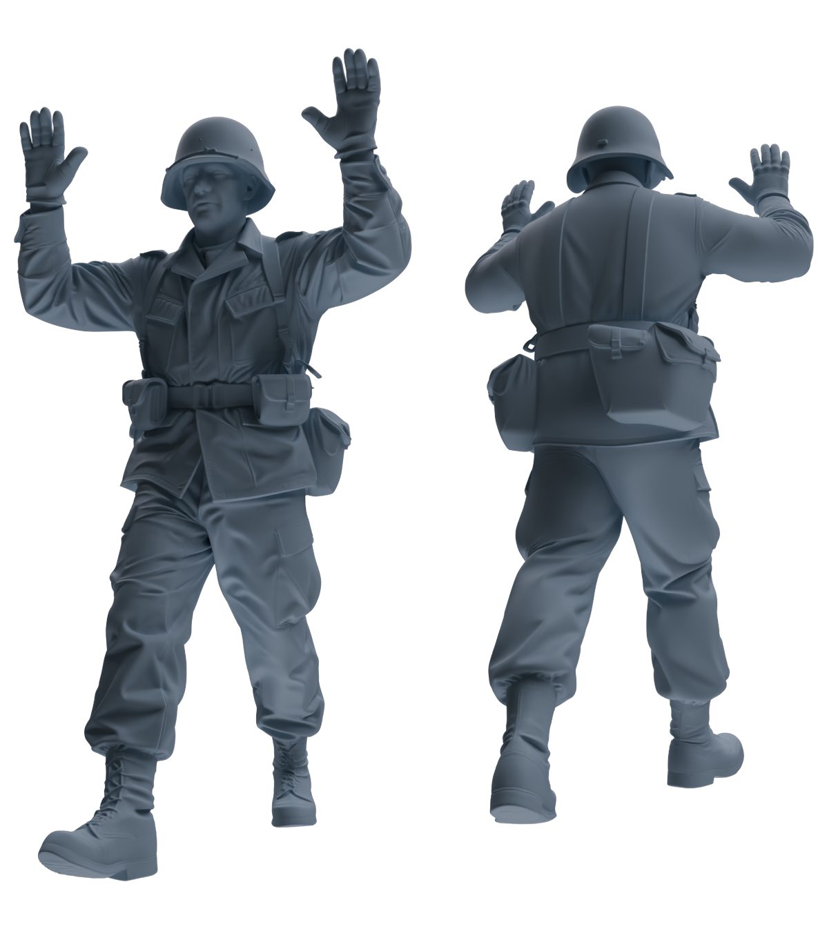 MRY-SFW SSTR198 Surrender Injured Soldier Pose Modern Model 4 pcs