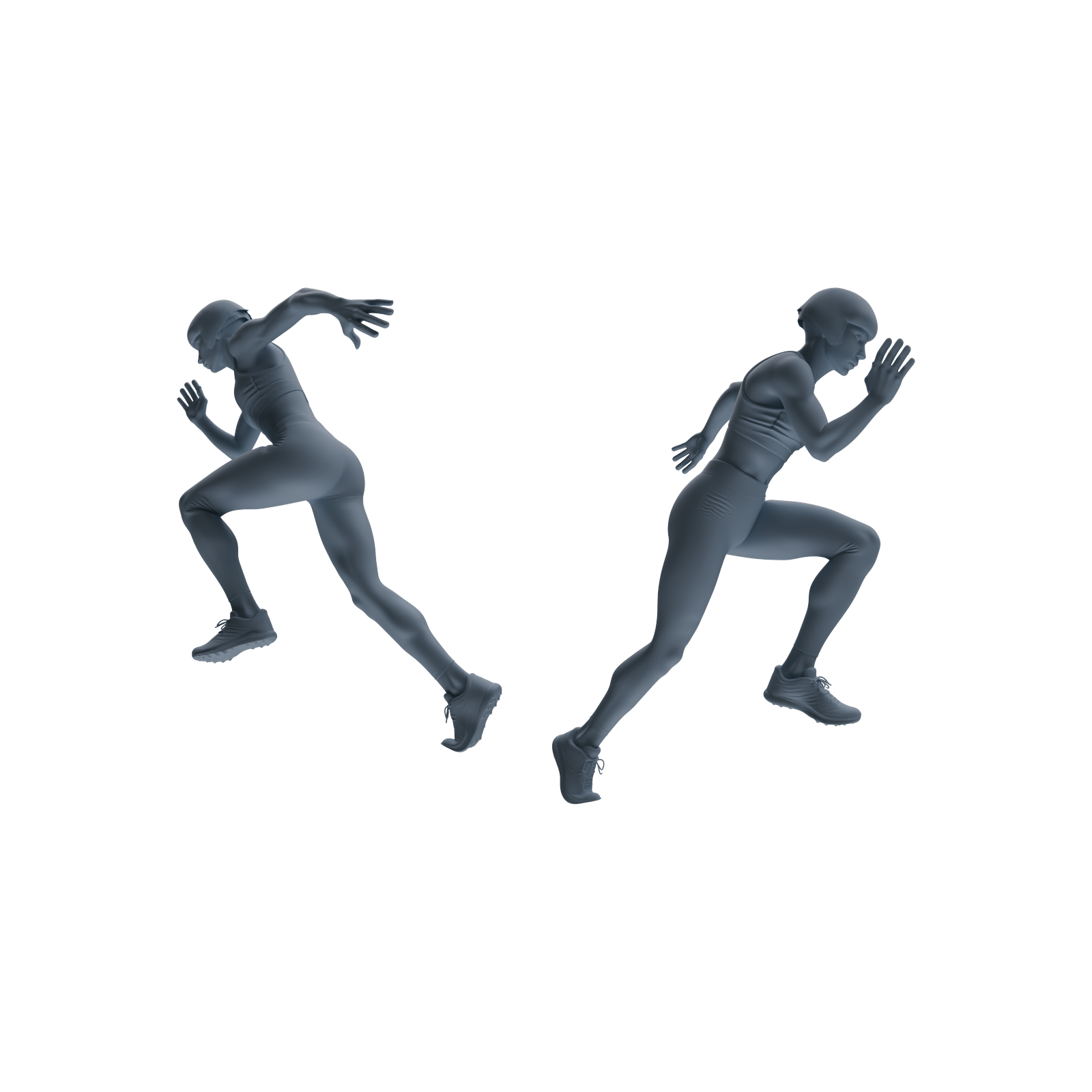 Detail view of MRY-SFW LYTR818 Running Athlete Figure Modern Model 4 pcs Miniature Car Diorama Figures Scene Props Accessories Resin Model
