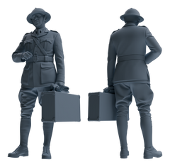 Detail view of MRY-SFW LYGR598 Historical WWII British Army Six-Person Carrying Group Model