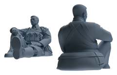 Detail view of MRY-SFW LYGR608 Historical People's Liberation Army Seven-Person Rest Group Model