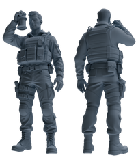 MRY-SFW SSTR188 Miniatures Soldier Model Kit Multi-Functional Recon Soldier Pose Modern Model 5 pcs