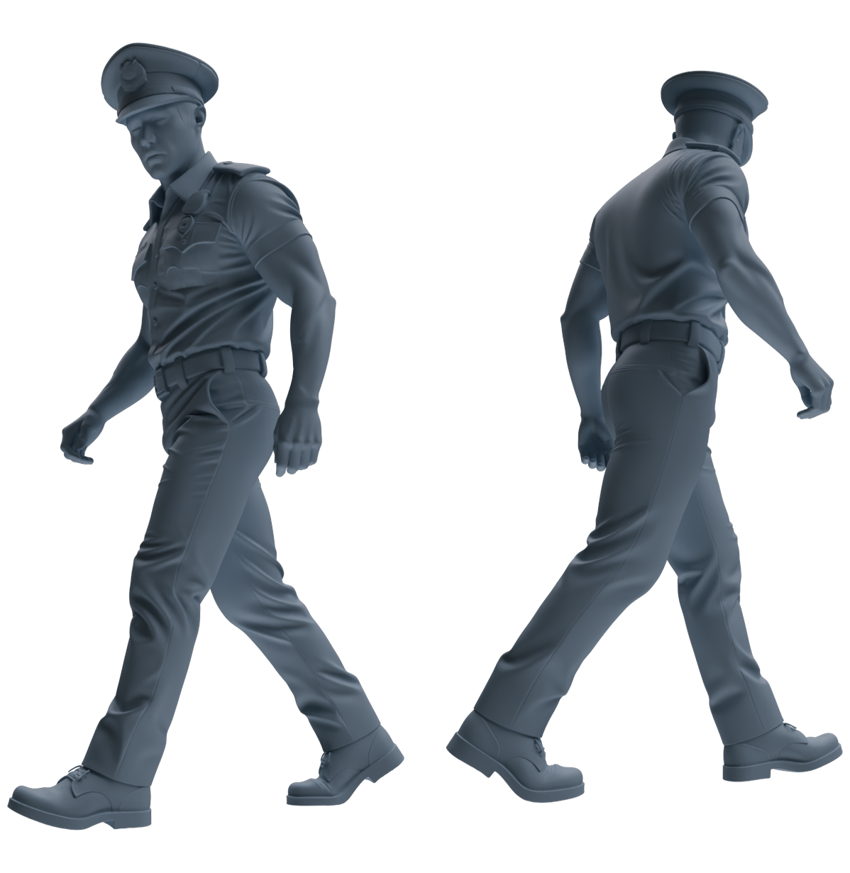 Detail view of MRY-SFW LYGR766 Modern Hong Kong Police Six-Person Daily Routine Model
