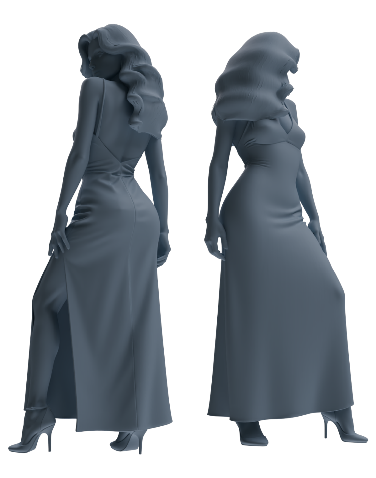 Detail view of MRY-SFW LYTR857 Dress Woman Figure Modern Model 3 pcs Miniature Car Diorama Figures Scene Props Accessories Resin Model