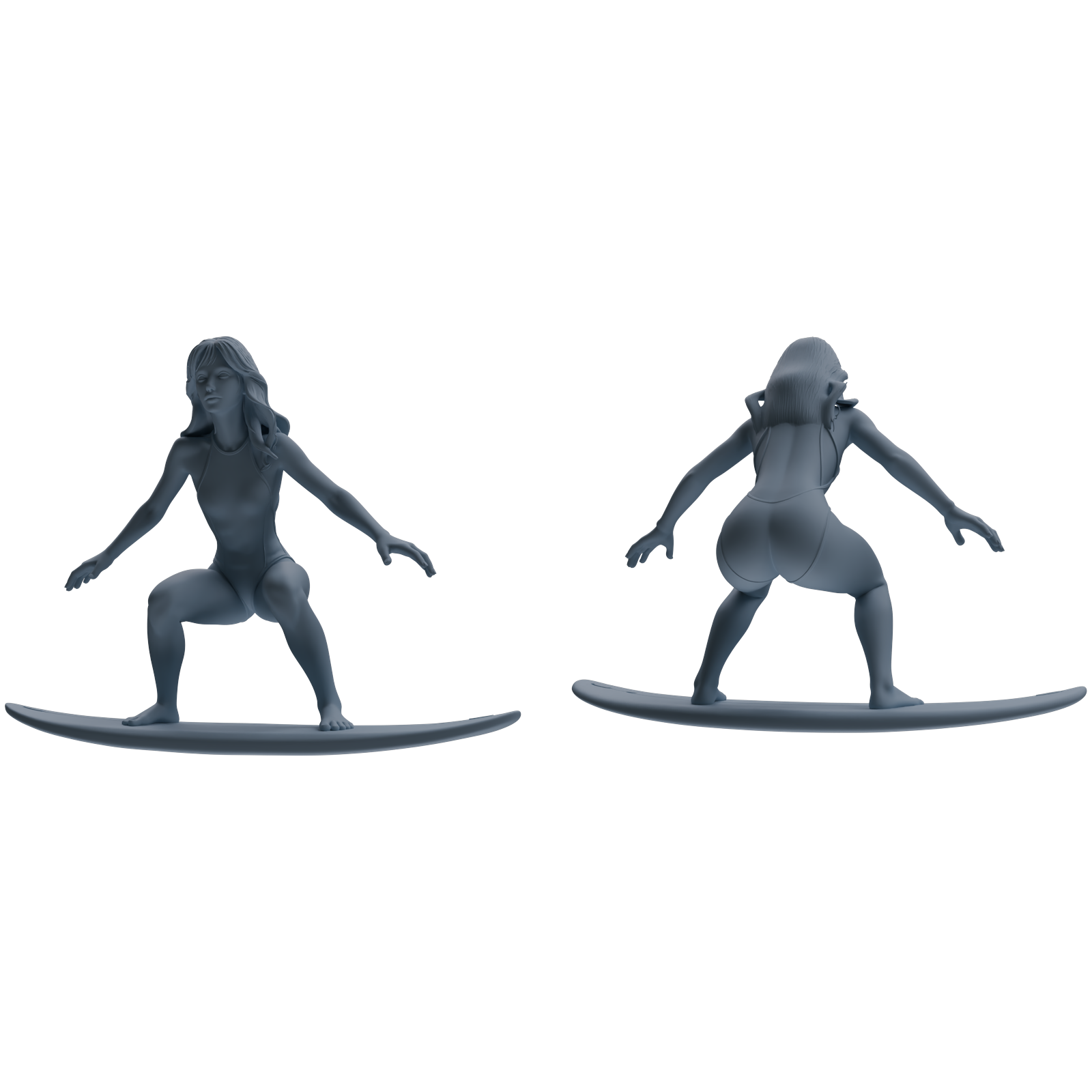 Detail view of MRY-SFW LYTR790 Surfing Figure Modern Model 4 pcs Miniature Car Diorama Figures Scene Props Accessories Resin Model