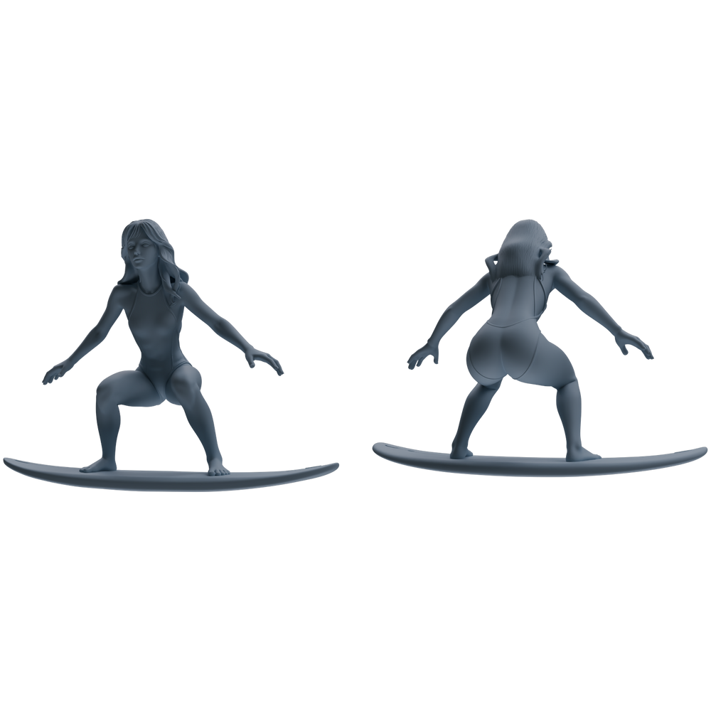 Detail view of MRY-SFW LYTR790 Surfing Figure Modern Model 4 pcs Miniature Car Diorama Figures Scene Props Accessories Resin Model